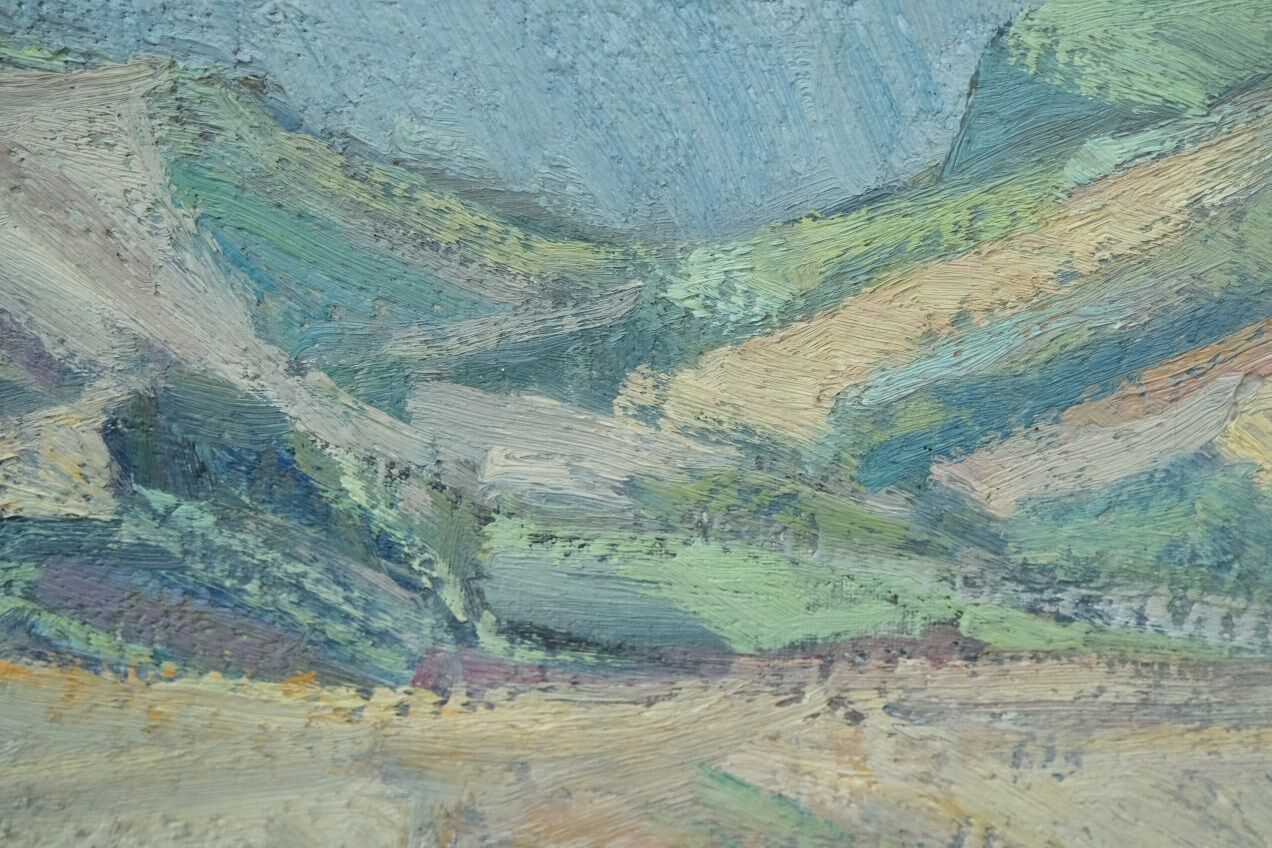 Carl Berndtsson, Swedish Modern Landscape, 1960s, Oil on Canvas, Framed