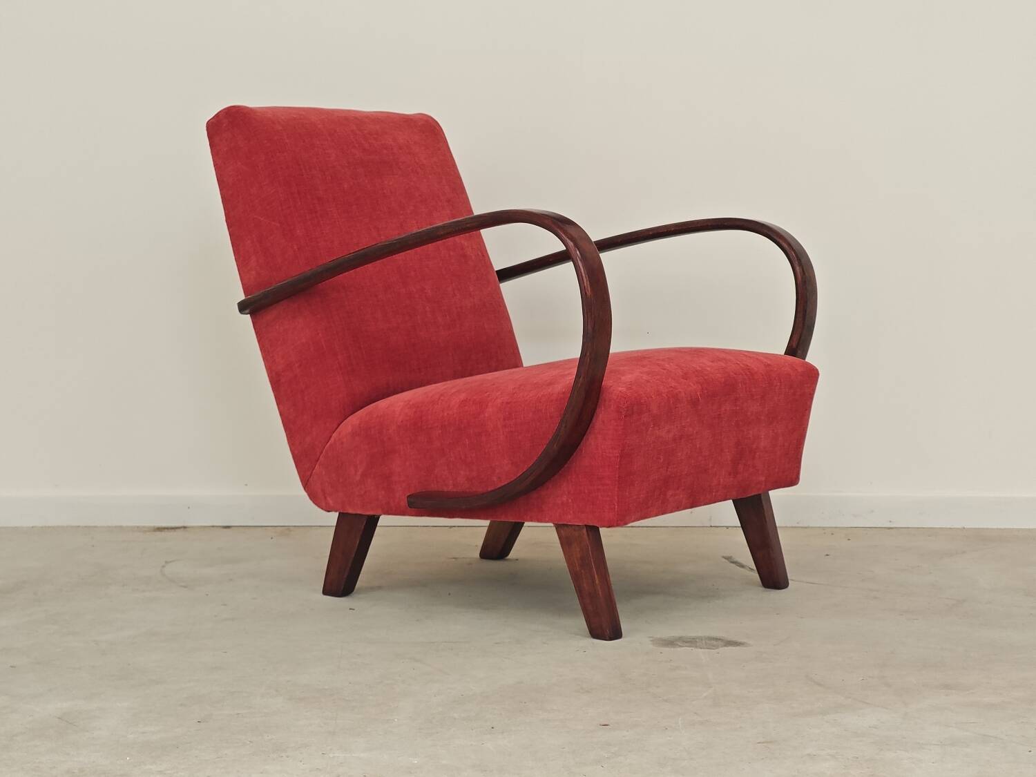 H410 Type C Powder Pink Armchair by Jindrich Halabala for Thonet 1930