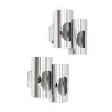 Pair of double wall lamps space age of the 60s/70s