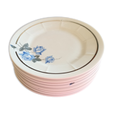 8 Victoria porcelain dessert plates from the 20s - Art Deco