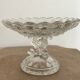 Vide-poche footed bowl in molded glass from portieux vallerysthal