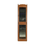 Antique teak showcase with mirror