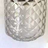 Old biscuit bucket in glass and metal