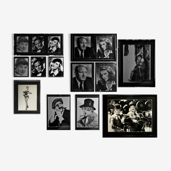 Tableaux Collection de 10 portraits d’acteurs hollywoodiens 20,30,40,50.