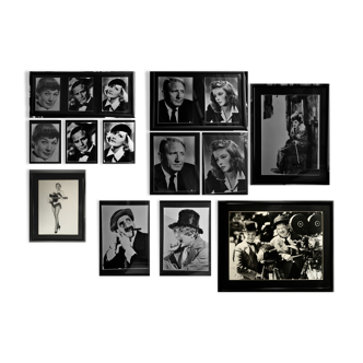 Tableaux Collection de 10 portraits d’acteurs hollywoodiens 20,30,40,50.