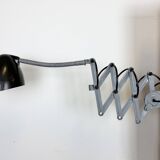 Grey Industrial Scissor Wall Lamp from Elektroinstala, 1960s