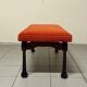 Colourful wooden bench with fabric, 1960s