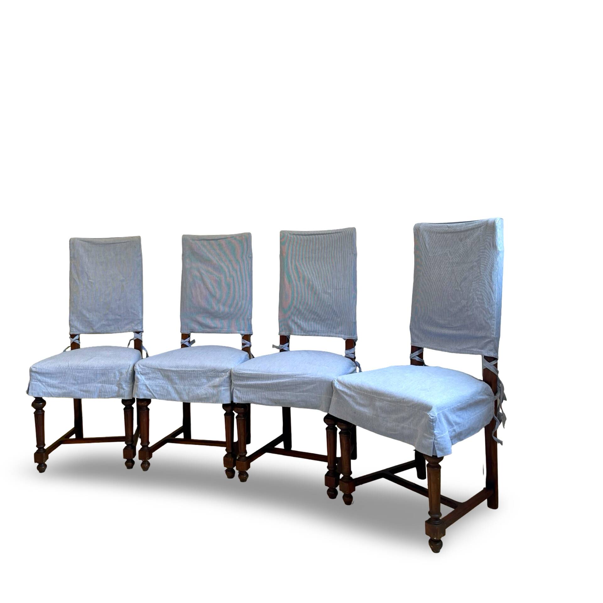 four Victorian dining chairs