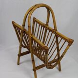 Rattan magazine holder