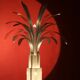 Theo Verhulst 1982 Perspex Palm Floor Lamp