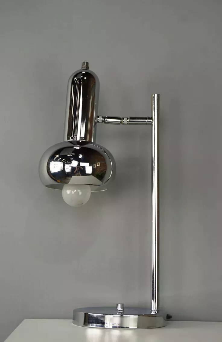 Articulated lamp in chrome metal from the 60s