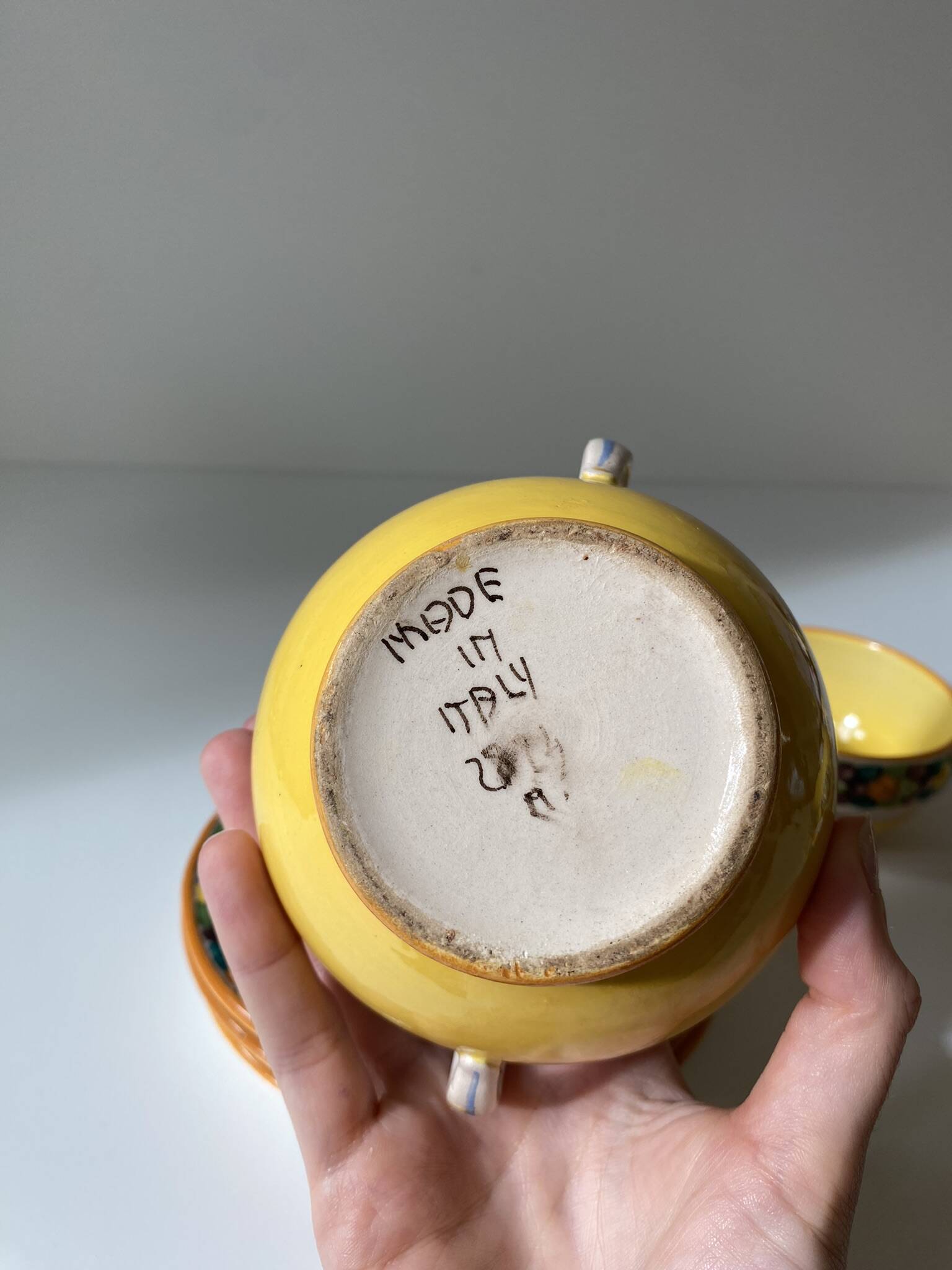 Della Robbia Italian ceramic cup 1950