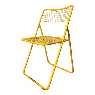 Ted Net folding chair by Niels Gammelgaard for Ikea, 1980s Yellow