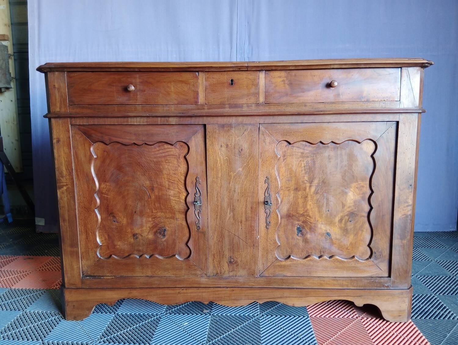 Country buffet, walnut buffet with 2 doors