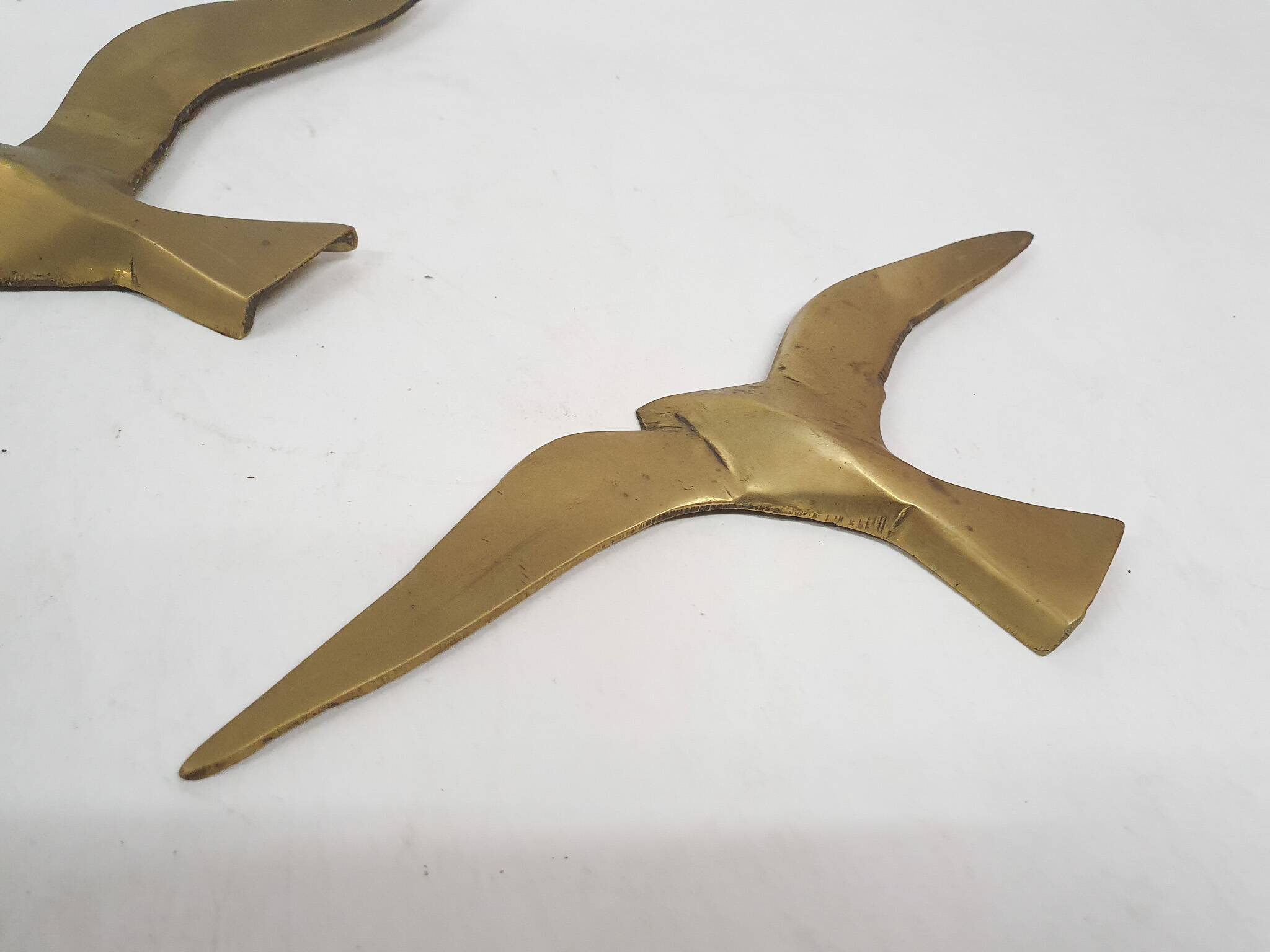 Set of three brass wall objects - birds, The Netherlands, 1960's