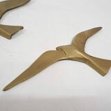 Set of three brass wall objects - birds, The Netherlands, 1960's