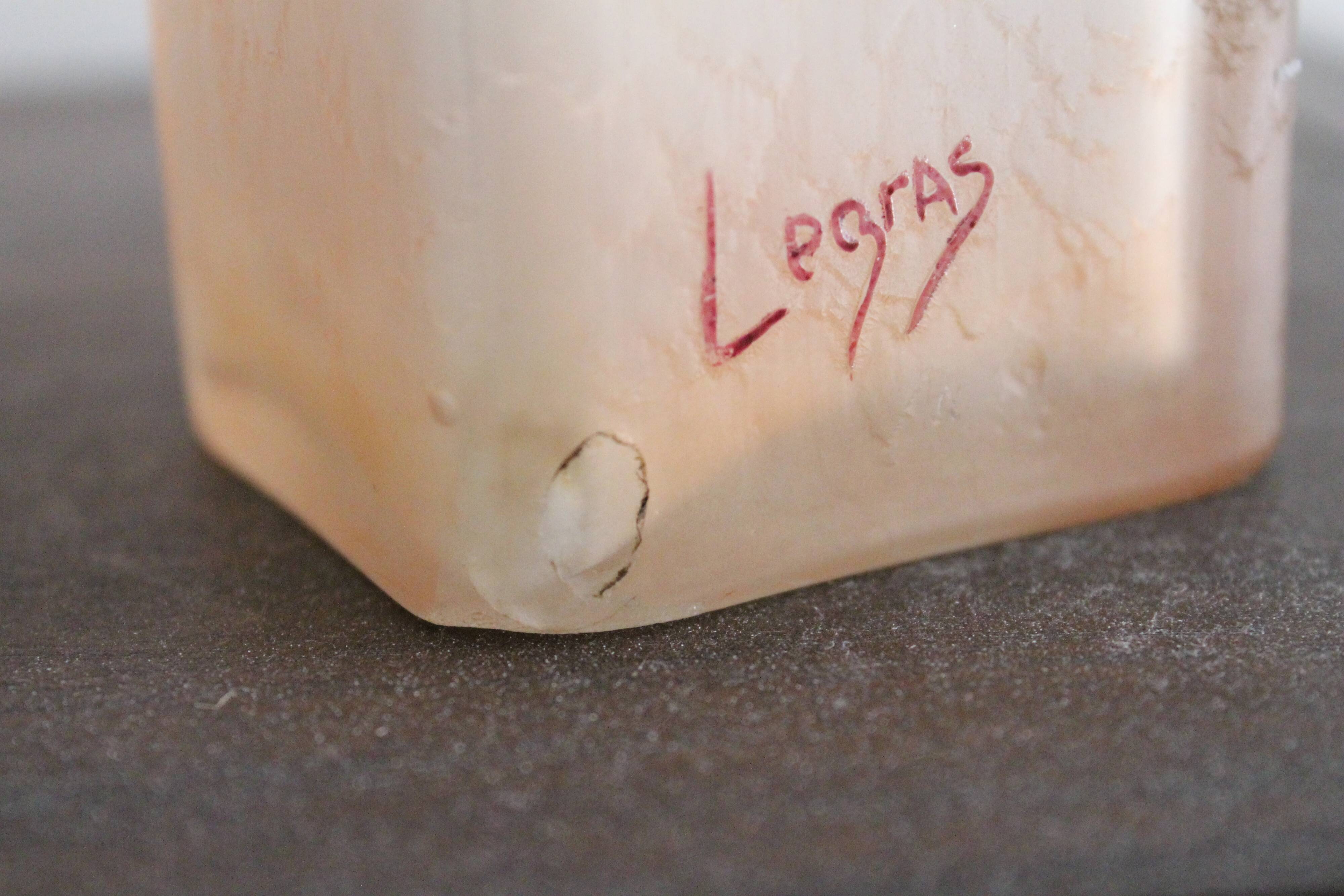 François-Théodore Legras square-sectioned vase, Rubis series, Art Nouveau, 1900