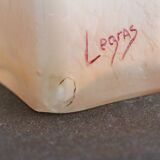 François-Théodore Legras square-sectioned vase, Rubis series, Art Nouveau, 1900