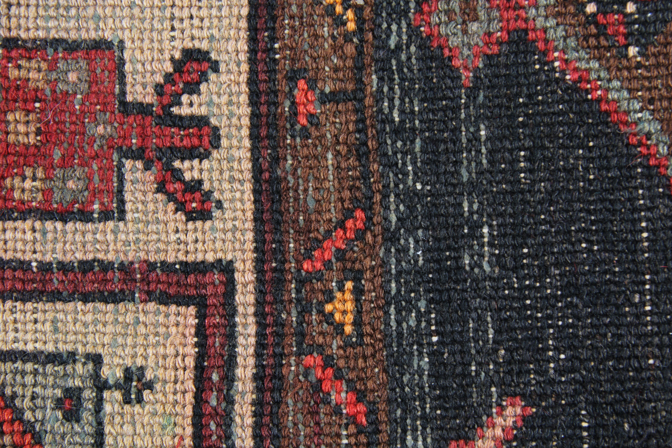 Traditional tribal wool runner rug long handwoven oriental carpet 155x320cm