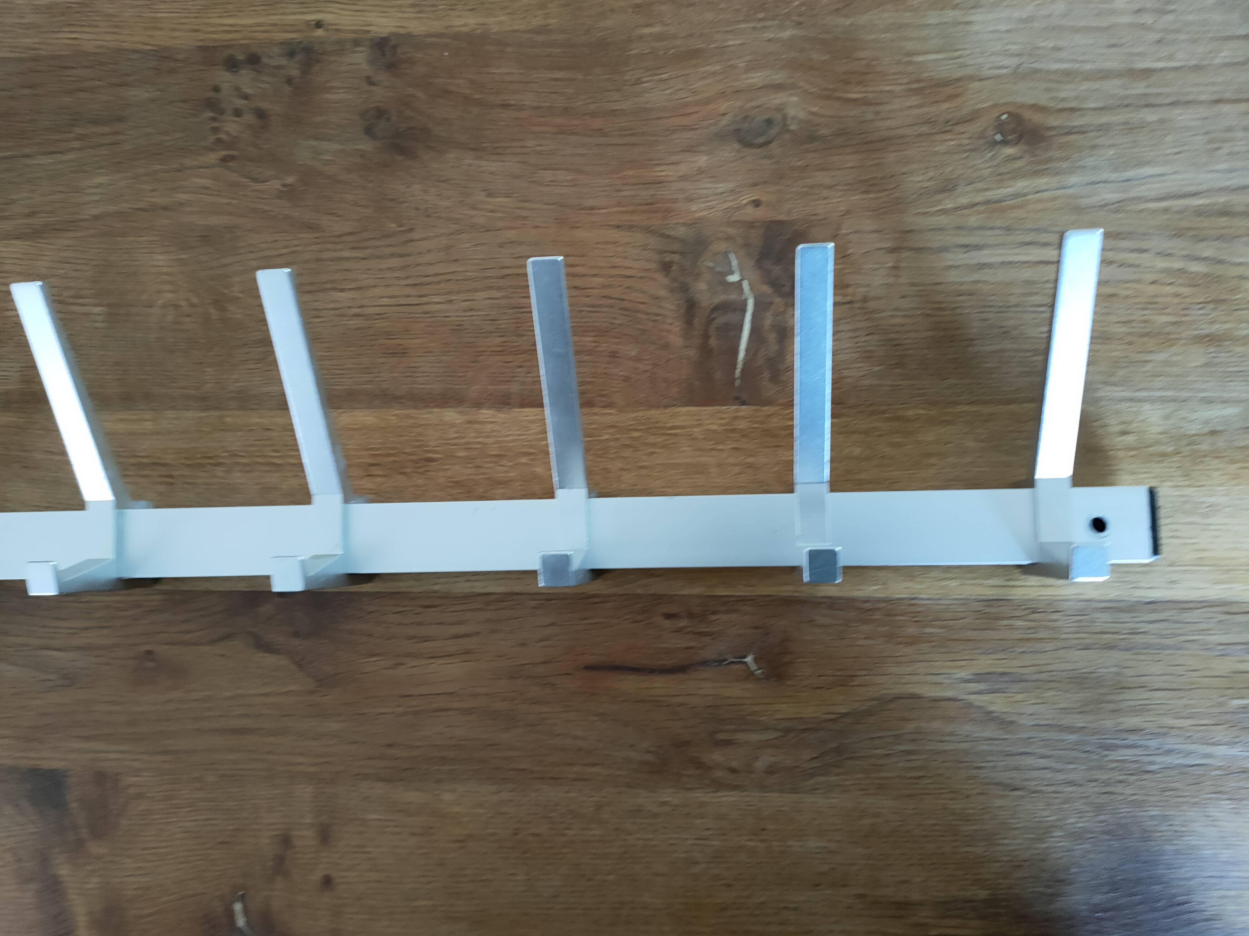 70s aluminum coat rack