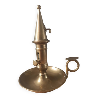 Cellar rat candle holder and its brass snuffer