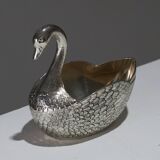 Silver metal swan