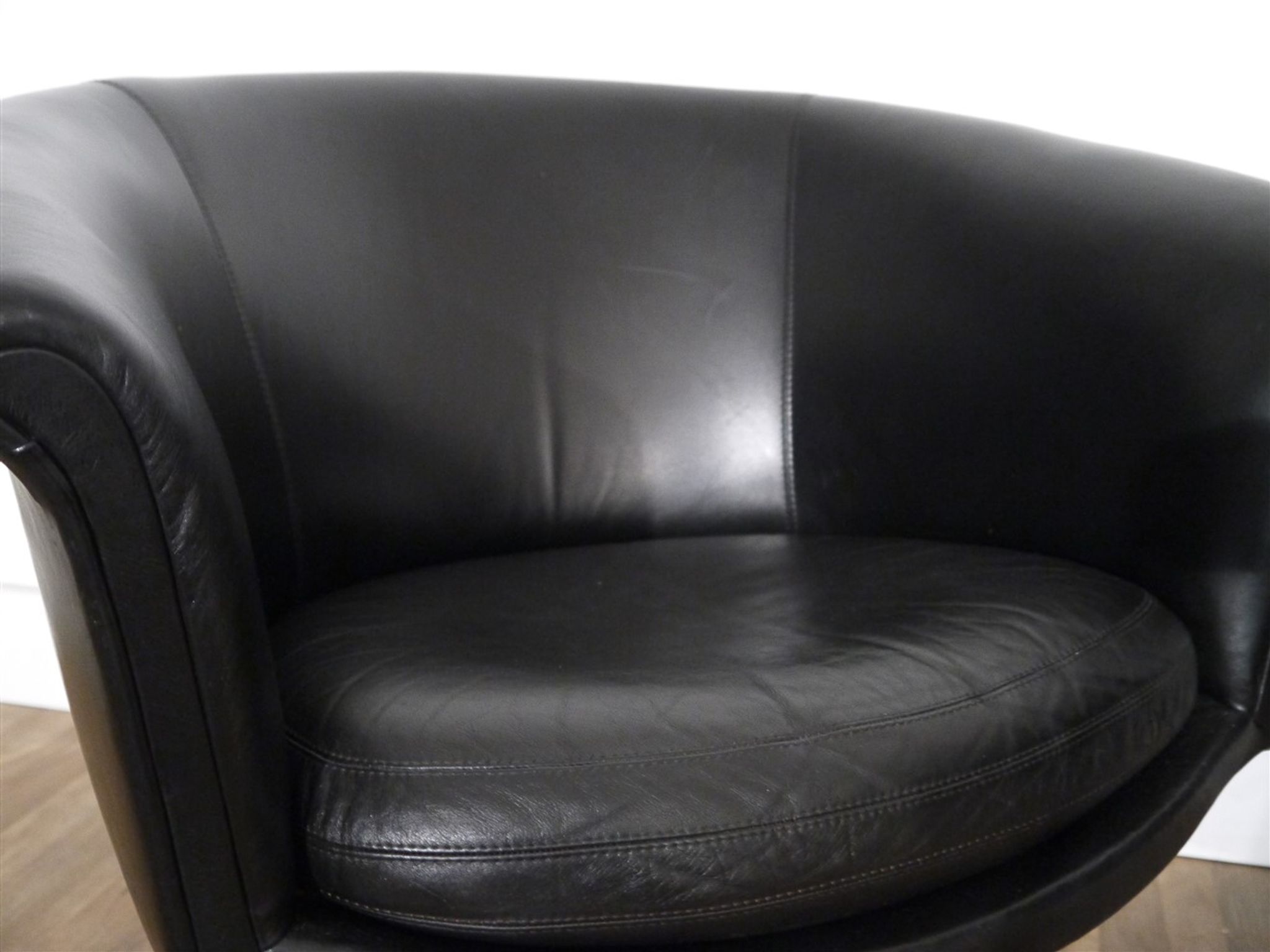 Pair of Scandinavian leather armchairs by Lennart Bender 1970