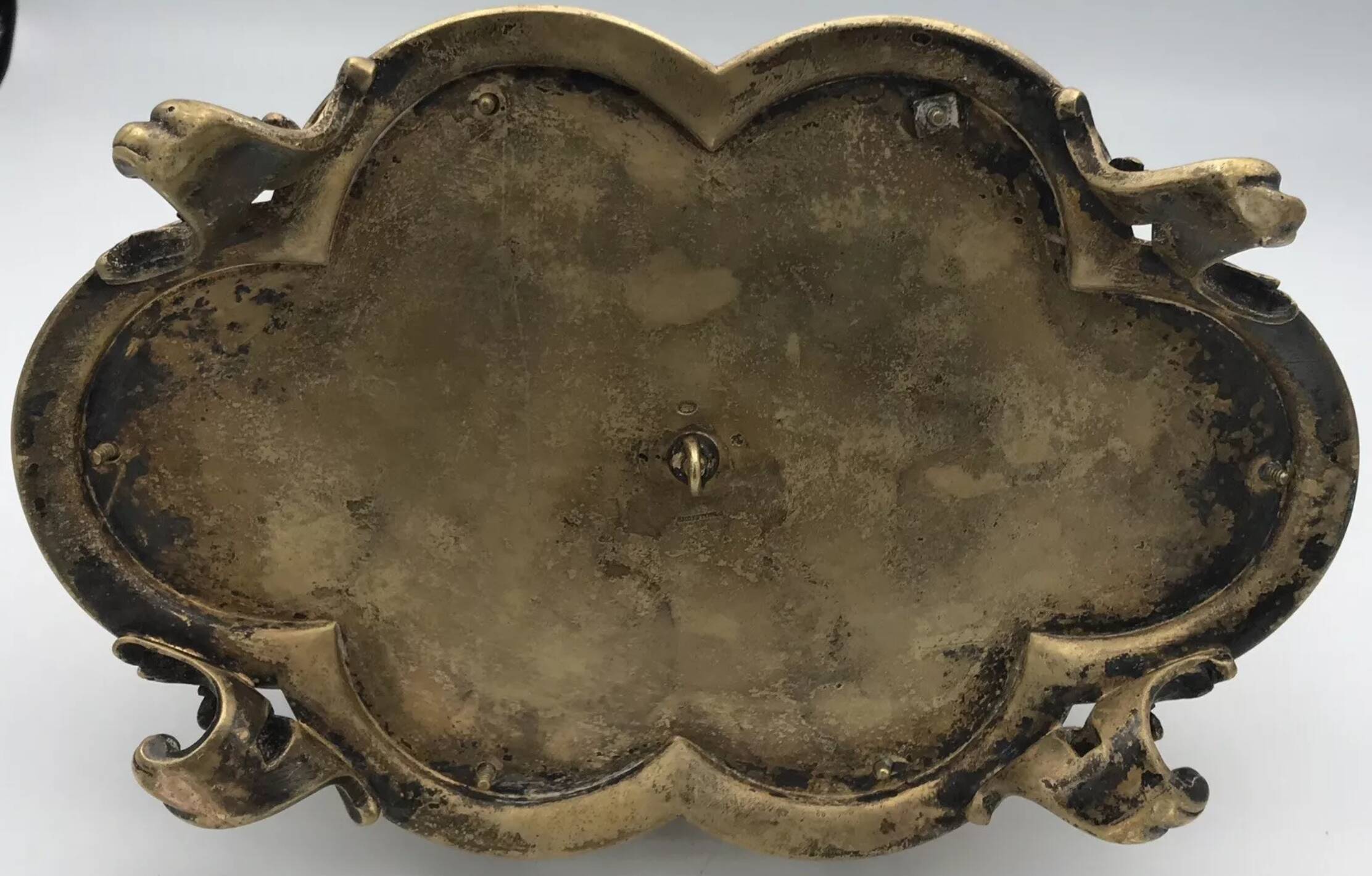 Serviteur plateau pour verre en métal doré, orfèvrerie christofle xixème