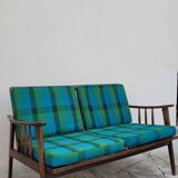 Vintage Scandinavian 2-seater sofa bench - 1950s