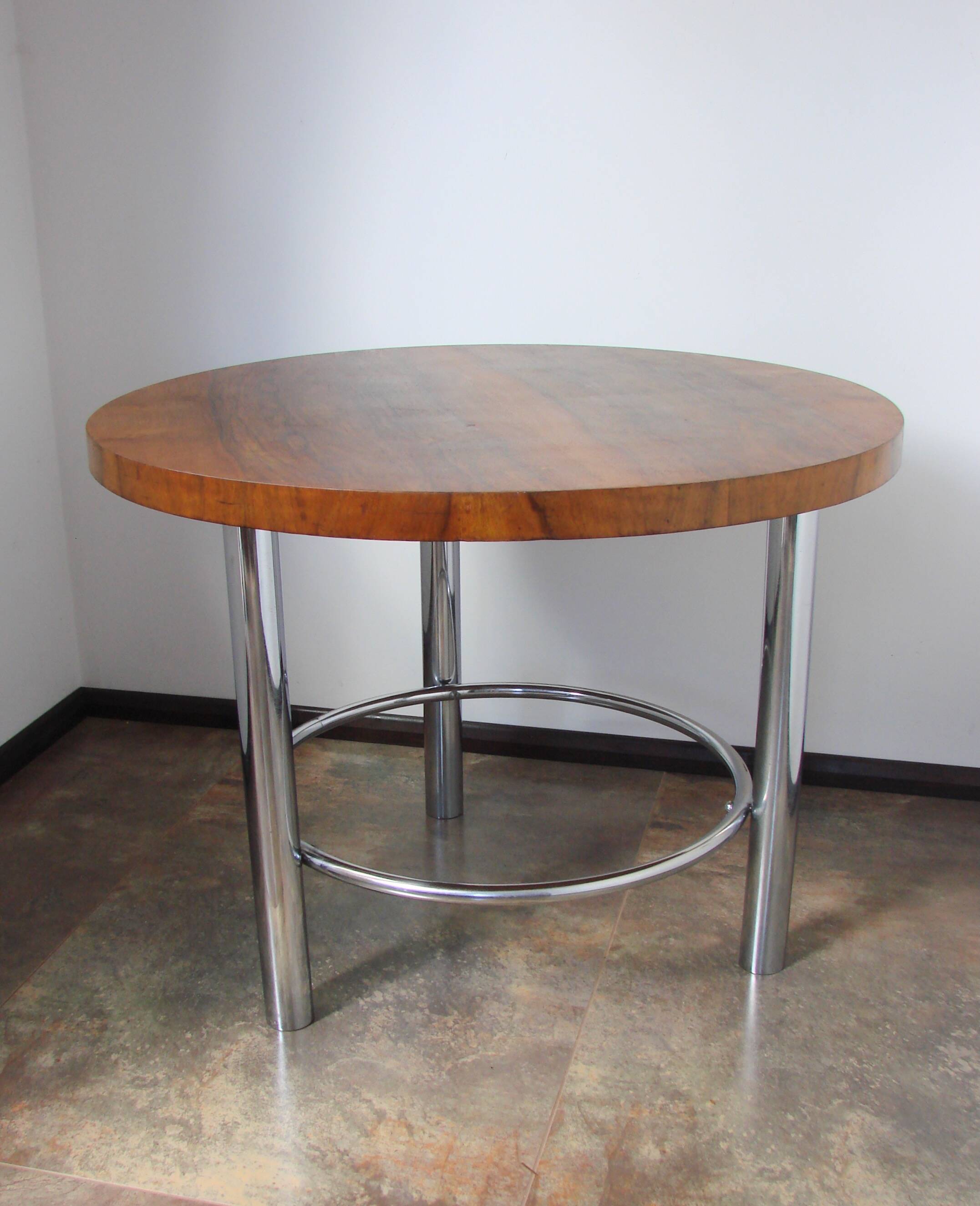 Table basse Bauhaus par Robert Slezák, années 1930