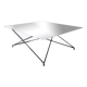 Table basse chrome et verre