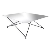 Chrome and glass coffee table