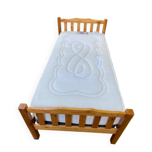 lit sommier une place - bois