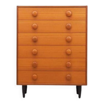 Teak chest of drawers, Danish design, 1960s, production: Denmark