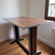 Vintage wooden and metal table – bistro/workshop style
