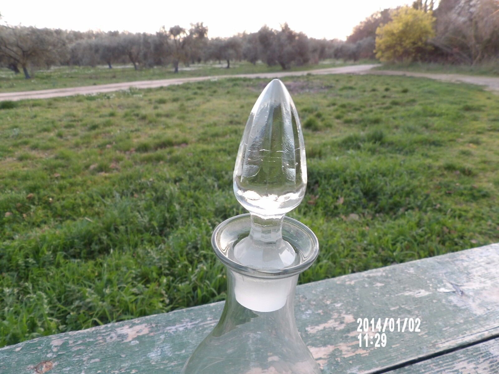 Antique Carafe - engraved decoration