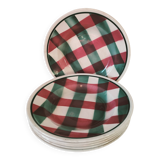 Set of 6 soup plates Faïencerie Nouvelle Givors from the 50s