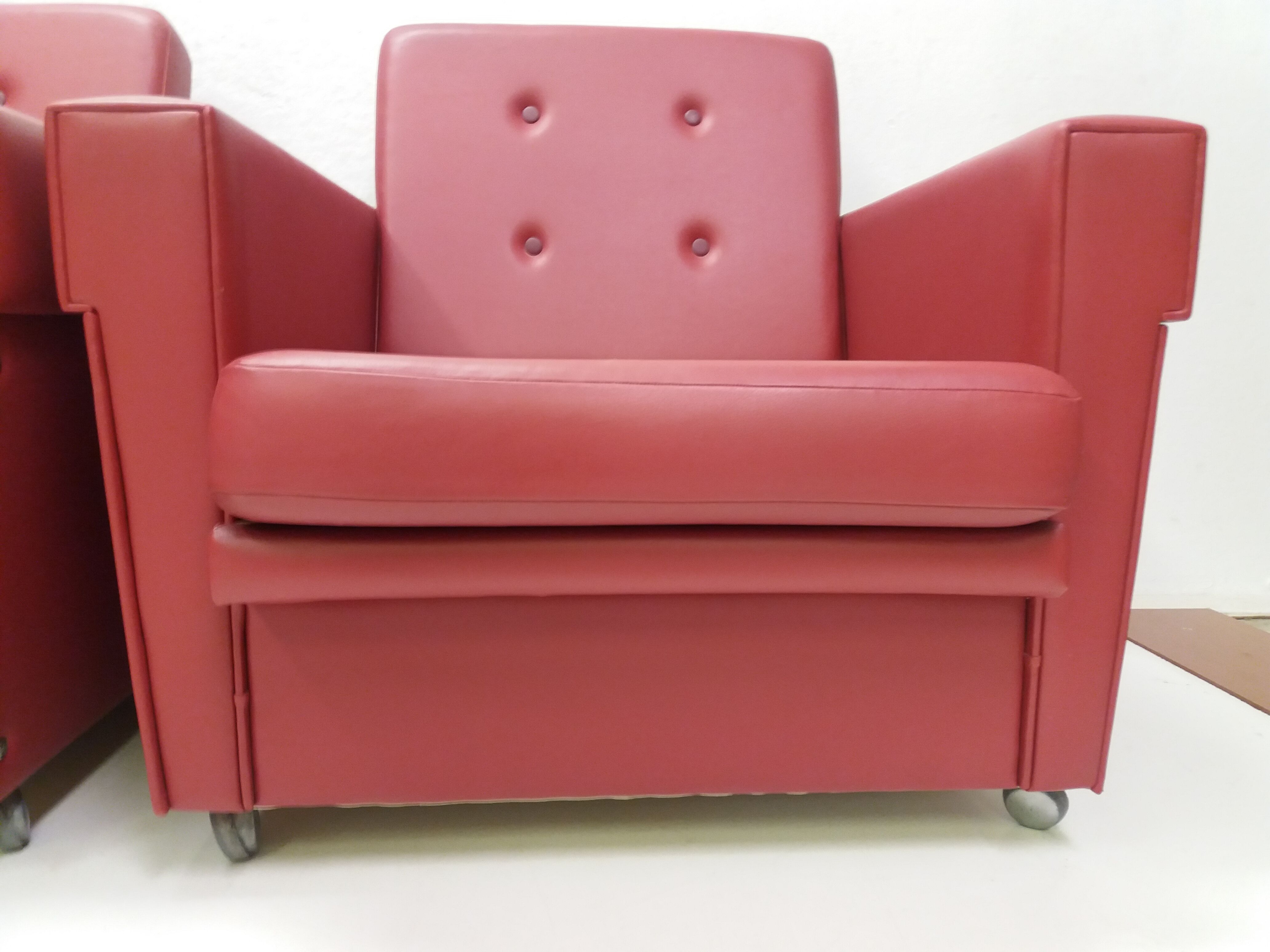 1970 Pair of Brussels style armchairs, Czechoslovakia
