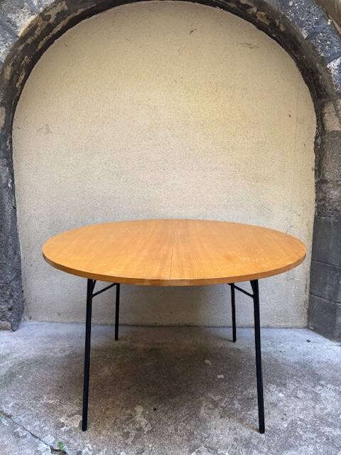 round dining table Alain Richard 1950 vintage