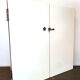 Mirror triptych vintage wood shutters articulated 3 folder 74x39cm