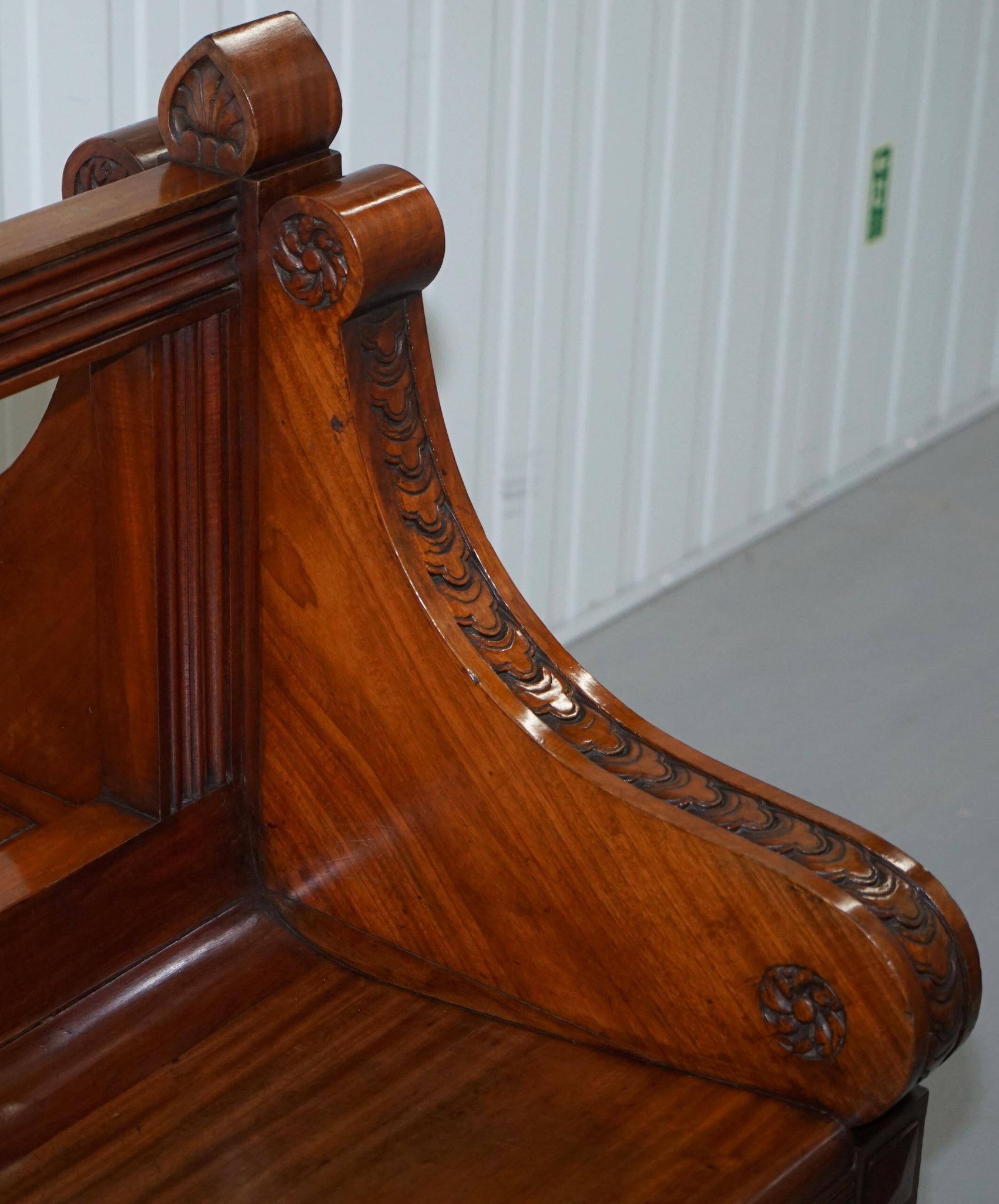 Victorian Double-Faced Carved Walnut Gallery Bench