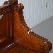 Victorian Double-Faced Carved Walnut Gallery Bench