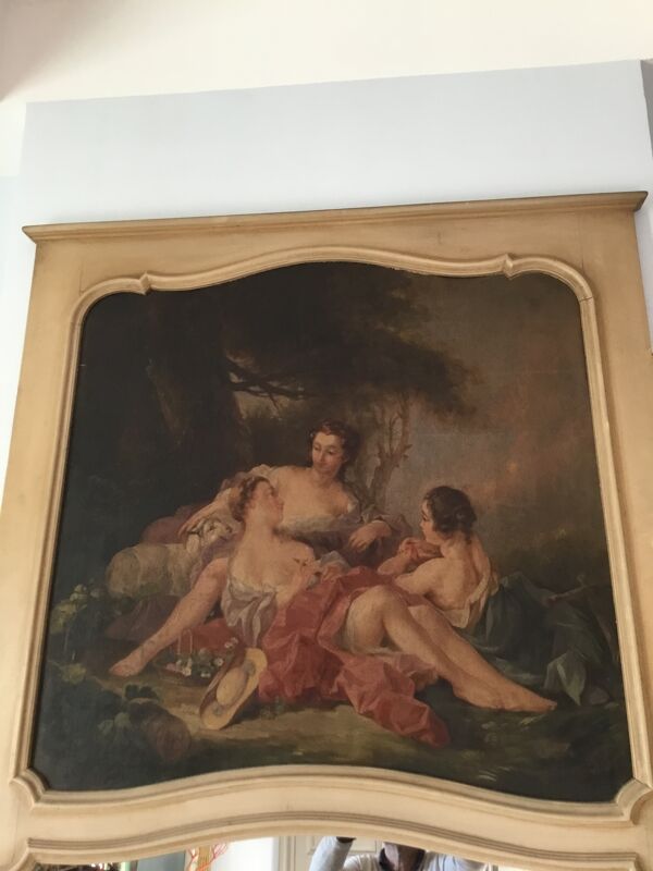 Trumeau de cheminée avec toile peinte 116x176cm