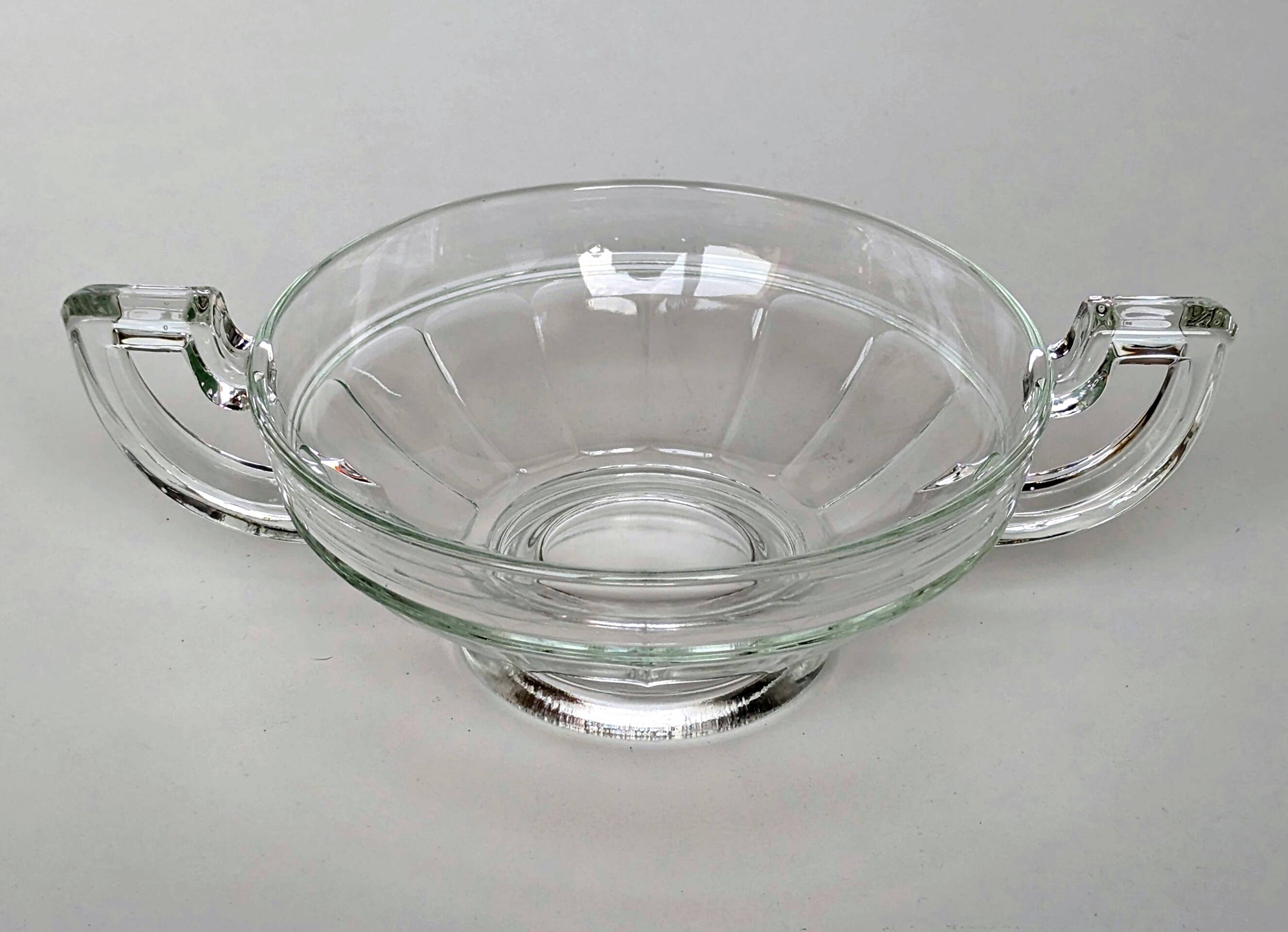 Glass fruit bowl, Val Saint Lambert style