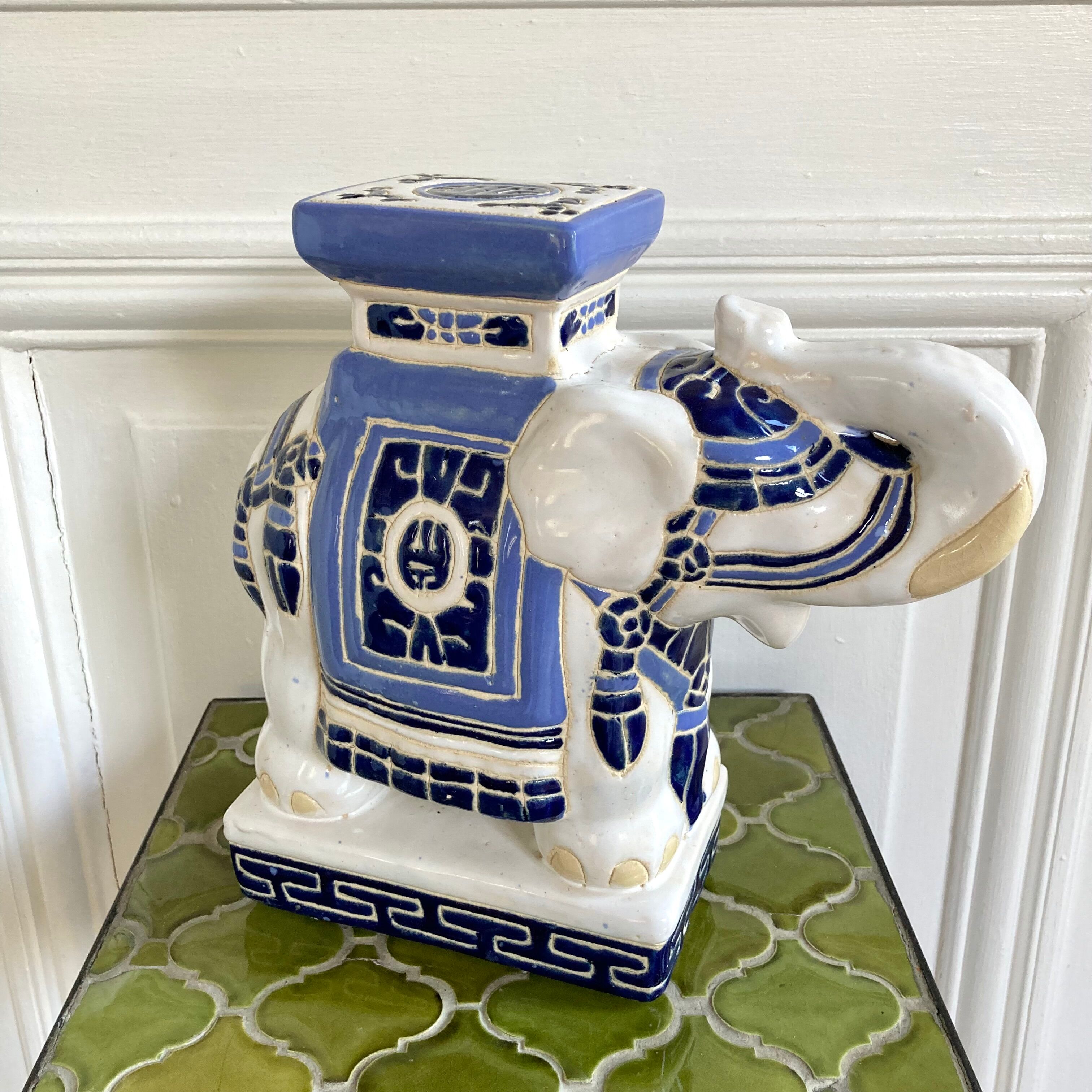 Ceramic elephant plant holder