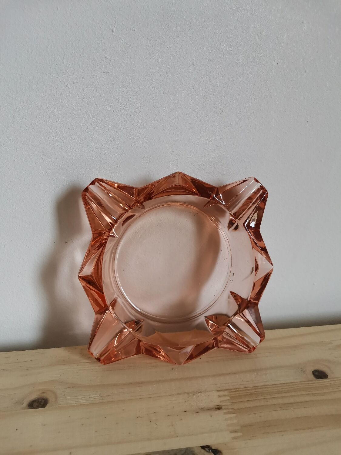 Vintage molded glass ashtray France