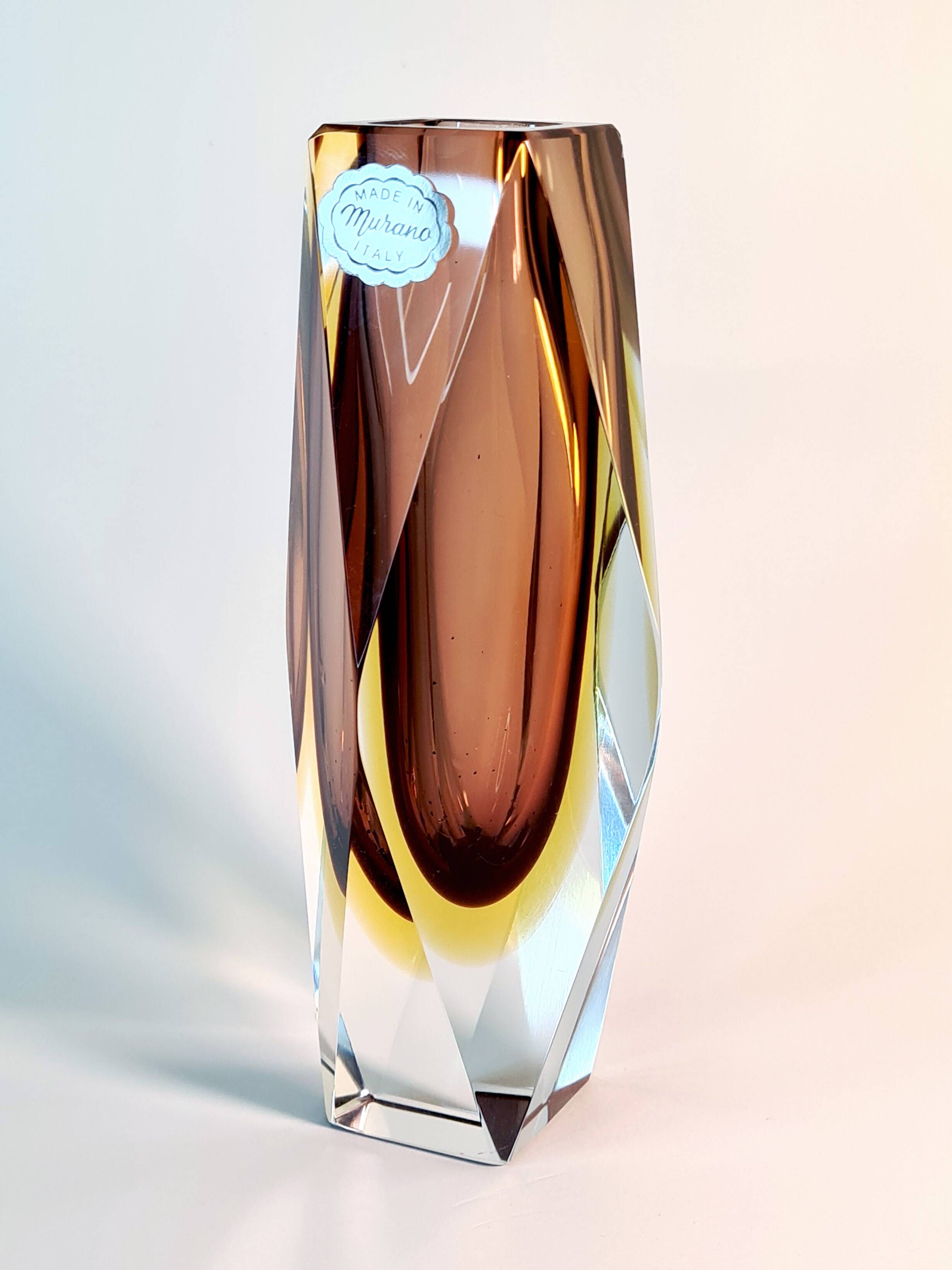 Sommerso Murano Three-Layer Vase – 1970s