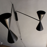 Wall lamp "bat light" with 2 arms designed by Juanma Lizana