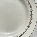 6 opaque porcelain dinner plates, Digoin model "Suzy"
