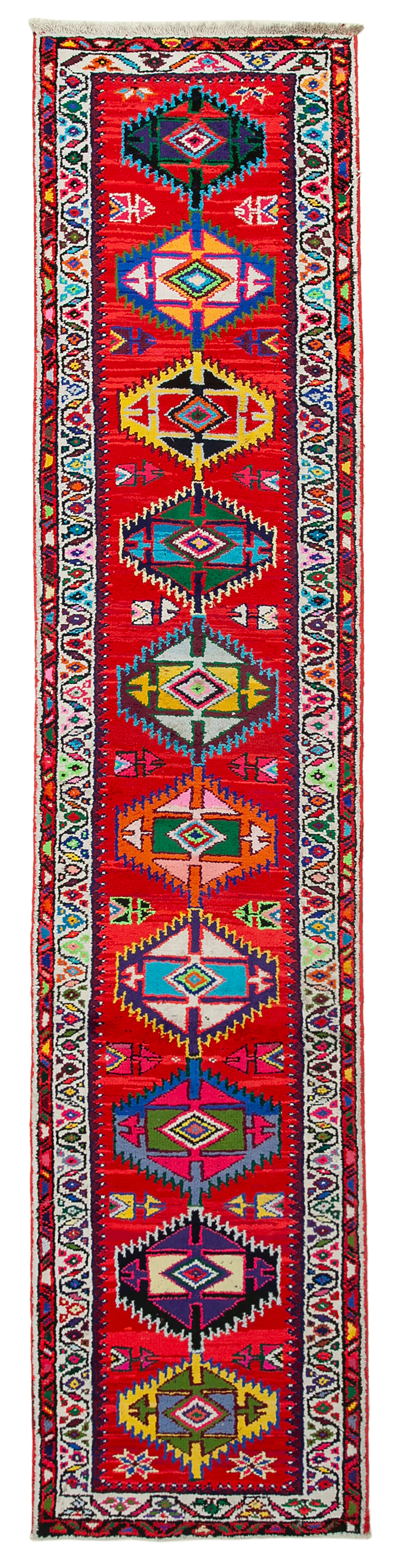 Handwoven Decorative Anatolian Red Runner Carpet 84 cm x 382 cm